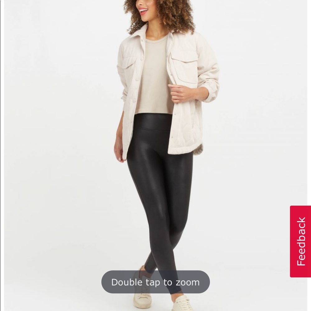 SPANX faux black leather leggings
